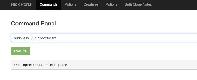 Web Command Ingredient 3 Output